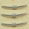 Copper Zircon Tube, Fashion jewelry findings, A Grade 7x40mm, Sold by PC