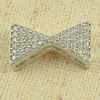 Copper Zircon Beads, Fashion jewelry findings, A Grade Bowknot 12x19mm, Sold by PC
