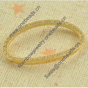 Copper Zircon Donut, Fashion jewelry findings, A Grade 18x30mm, Sold by PC