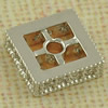 Copper Zircon Beads, Fashion jewelry findings, A Grade Square 6mm, Sold by PC
