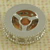 Copper Zircon Beads, Fashion jewelry findings, A Grade Coin 6.5mm, Sold by PC