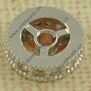Copper Zircon Beads, Fashion jewelry findings, A Grade Coin 6.5mm, Sold by PC