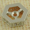 Copper Zircon Beads, Fashion jewelry findings, A Grade Hexagon 6mm, Sold by PC
