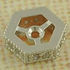 Copper Zircon Beads, Fashion jewelry findings, A Grade Hexagon 6mm, Sold by PC