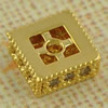 Copper Zircon Beads, Fashion jewelry findings, A Grade Square 8mm, Sold by PC
