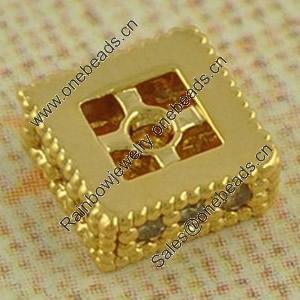 Copper Zircon Beads, Fashion jewelry findings, A Grade Square 8mm, Sold by PC