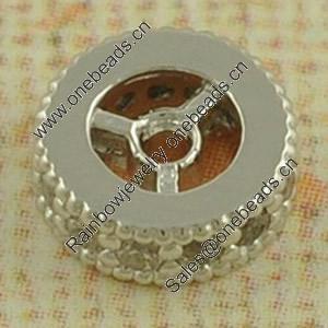 Copper Zircon Beads, Fashion jewelry findings, A Grade Coin 8mm, Sold by PC