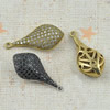 Copper Zircon Pendant, Fashion jewelry findings, A Grade Teardrop 10x14mm, Sold by PC
