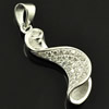 Copper Zircon Pendant, Fashion jewelry findings, A Grade about 16mm, Sold by PC
