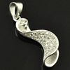 Copper Zircon Pendant, Fashion jewelry findings, A Grade about 16mm, Sold by PC