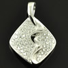 Copper Zircon Pendant, Fashion jewelry findings, A Grade 17x24mm, Sold by PC