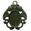 Zinc Alloy Cabochon Settings. Fashion Jewelry Findings. Lead-free. inner dia:30x40mm Sold by PC
