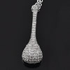 Copper Zircon Pendant, Fashion jewelry findings, A Grade Teardrop 11x33mm, Sold by PC

