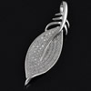 Copper Zircon Pendant, Fashion jewelry findings, A Grade Leaf about 40mm, Sold by PC