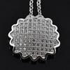 Copper Zircon Pendant, Fashion jewelry findings, A Grade Flower 18x20mm, Sold by PC
