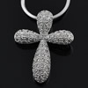 Copper Zircon Pendant, Fashion jewelry findings, A Grade Cross 20x25mm, Sold by PC
