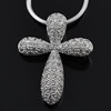 Copper Zircon Pendant, Fashion jewelry findings, A Grade Cross 20x25mm, Sold by PC