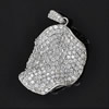 Copper Zircon Pendant, Fashion jewelry findings, A Grade Fruit 23x30mm, Sold by PC

