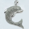 Copper Zircon Pendant, Fashion jewelry findings, A Grade Animal about 20mm, Sold by PC
