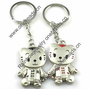 Zinc Alloy Lover keyring, Pendant Size 25mm-40mm, Length Approx:3.5inch-4inch, Sold by Pair