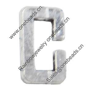 Slider, Zinc Alloy Bracelet Findinds, Lead-free, 25x15mm, Sold by KG 