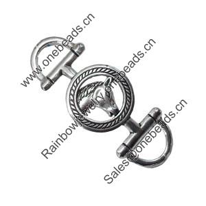 Slider, Zinc Alloy Bracelet Findinds, Lead-free, 38x16mm, Sold by KG 