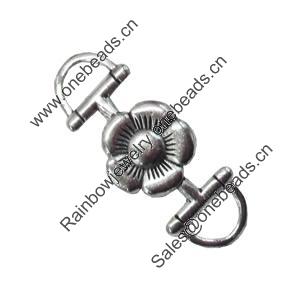 Slider, Zinc Alloy Bracelet Findinds, Lead-free, 42x16mm, Sold by Bag 