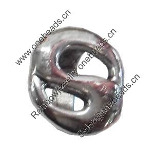 Slider, Zinc Alloy Bracelet Findinds, Lead-free, 16x15mm, Hole size:10.5x8mm, Sold by KG 
