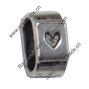 Slider, Zinc Alloy Bracelet Findinds, Lead-free, 25x15mm, Hole size:10x9mm, Sold by KG 