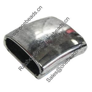 Slider, Zinc Alloy Bracelet Findinds,Lead-free, 25x15mm, Hole size:10x10mm, Sold by Bag