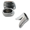 Zinc Alloy Cord End Caps. Fashion Jewelry findings. 15x16mm, 16x16mm, Hole size:10x6mm, Sold by Bag