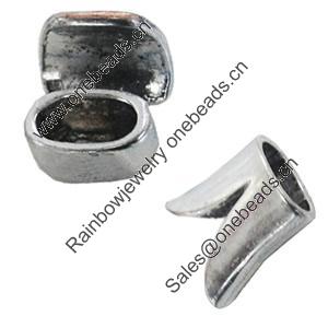 Zinc Alloy Cord End Caps. Fashion Jewelry findings. 15x16mm, 16x16mm, Hole size:10x6mm, Sold by Bag