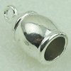 Zinc Alloy Cord End Caps, lead-free, 11x20mm, hole:7mm, Sold by Bag