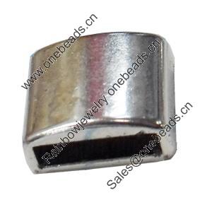 Slider, Zinc Alloy Bracelet Findinds, Lead-free, 13x13mm, Hole size:10x2.5mm, Sold by KG 