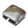 Slider, Zinc Alloy Bracelet Findinds, Lead-free, 14x14mm, Hole size:10x2.5mm, Sold by Bag 
