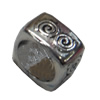 Slider, Zinc Alloy Bracelet Findinds, Lead-free, 11x6mm, Hole size:8x8mm, Sold by KG 
