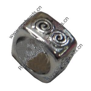 Slider, Zinc Alloy Bracelet Findinds, Lead-free, 11x6mm, Hole size:8x8mm, Sold by KG 