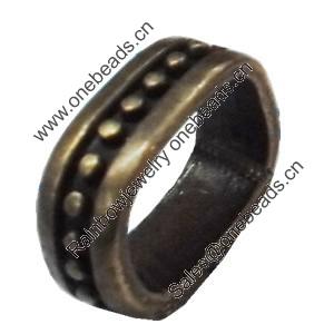 Slider, Zinc Alloy Bracelet Findinds, Lead-free, 13x5mm, Hole size:10x7mm, Sold by KG