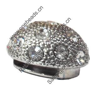Slider, Zinc Alloy Bracelet Findinds, Lead-free, 22x5mm, Hole size:14x2mm, Sold by KG