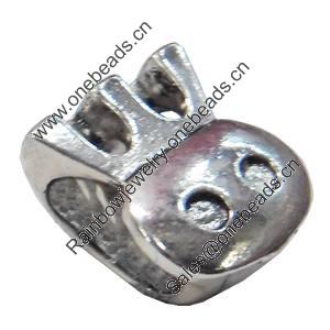 Slider, Zinc Alloy Bracelet Findinds, Lead-free, 18x17mm, Hole size:11.5x7mm, Sold by KG 