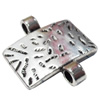 Slider, Zinc Alloy Bracelet Findinds, Lead-free, 32x36mm, Hole size:5x5mm, Sold by KG
