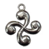 Pendant/Charm, Fashion Zinc Alloy Jewelry Findings, Lead-free, 38x32mm, Sold by Bag