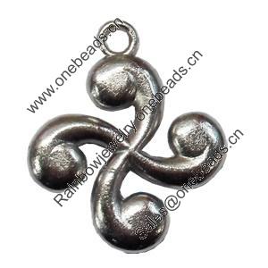Pendant/Charm, Fashion Zinc Alloy Jewelry Findings, Lead-free, 38x32mm, Sold by Bag