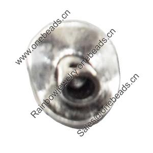 Zinc Alloy Cord End Caps. Fashion Jewelry findings. 17x15mm, Hole size:4mm, Sold by Bag