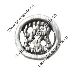Button，Fashion Zinc Alloy Jewelry Findings. Lead-free. 10x10mm. Hole:2mm. Sold by Bag