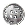 Button，Fashion Zinc Alloy Jewelry Findings. Lead-free. 14x14mm. Hole:2mm. Sold by Bag
