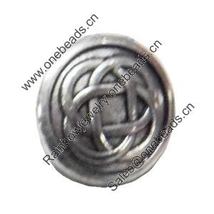 Slider, Zinc Alloy Bracelet Findinds, Lead-free, 17x17mm, Hole size:2mm, Sold by KG 