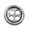 Button，Fashion Zinc Alloy Jewelry Findings. Lead-free. 20x20mm. Hole:4mm. Sold by Bag