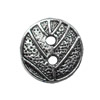 Button，Fashion Zinc Alloy Jewelry Findings. Lead-free. 16x16mm. Hole:2mm. Sold by Bag