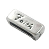 Slider, Zinc Alloy Bracelet Findinds, Lead-free, 13x5mm, Hole size:10x2mm, Sold by KG
